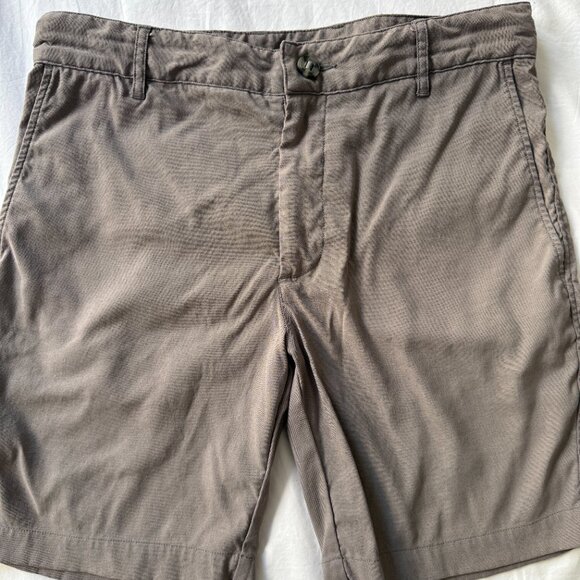 Men’s Outlier New Way Shorts Size 29 Dark Tan Beige, Swedish F Cloth - Picture 2 of 9